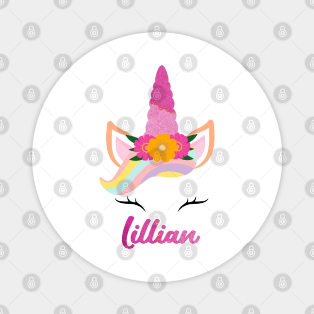 Name lillian unicorn lover Magnet by Gaming champion